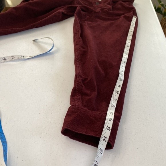 Eddie Bauer Maroon Cross Cut Corduroy Cotton Button Up Shirt Front Flap Pocket - Picture 13 of 16